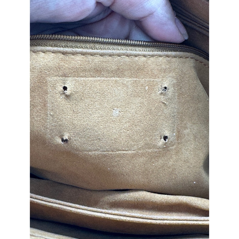 Patricia Nash Paris Satchel Tan Tooled Leather Floral Embossed Shoulder Bag - Picture 11 of 16
